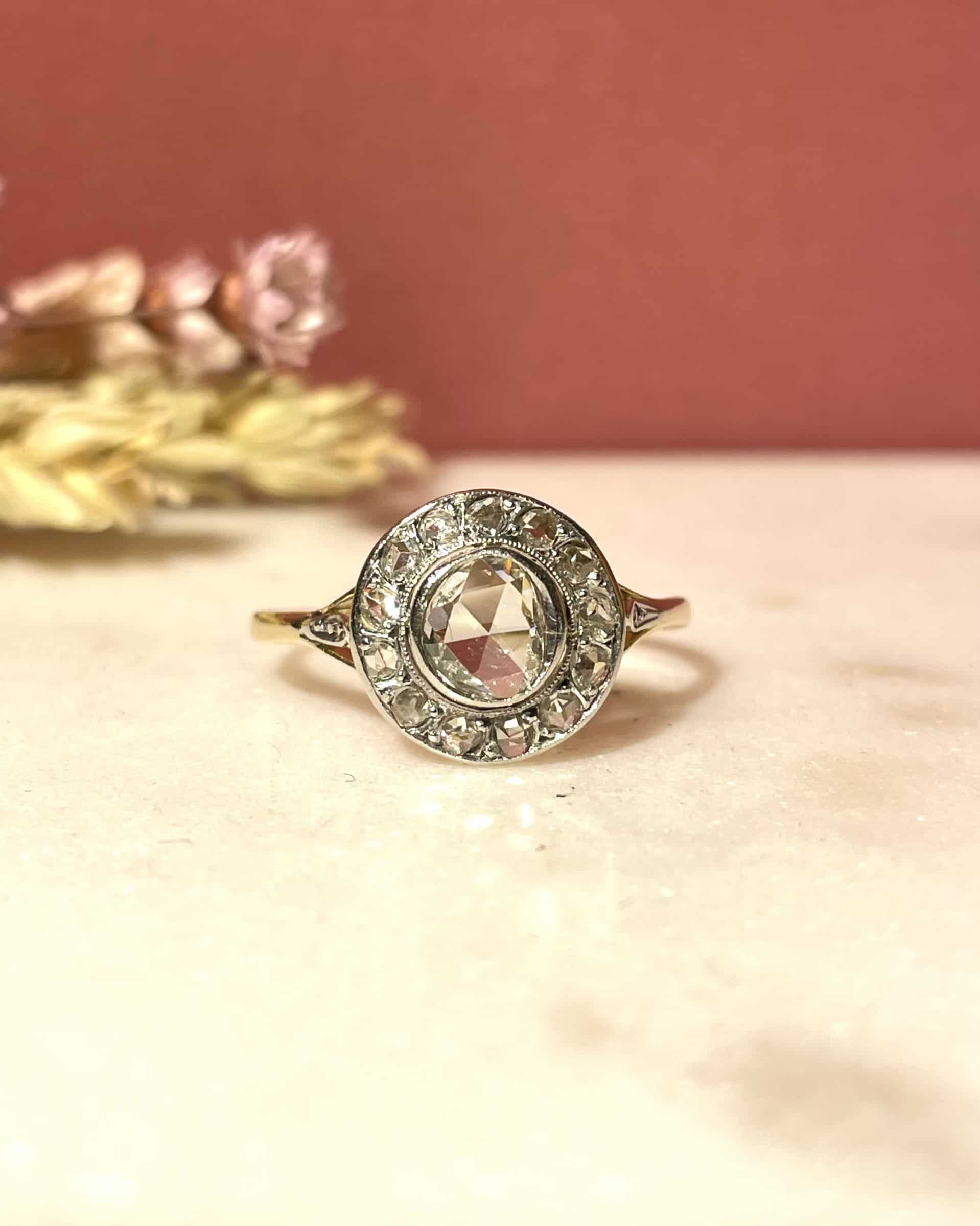 Bague Art-Déco Diamants 0.61 carat "Timéa" - Elliade Paris