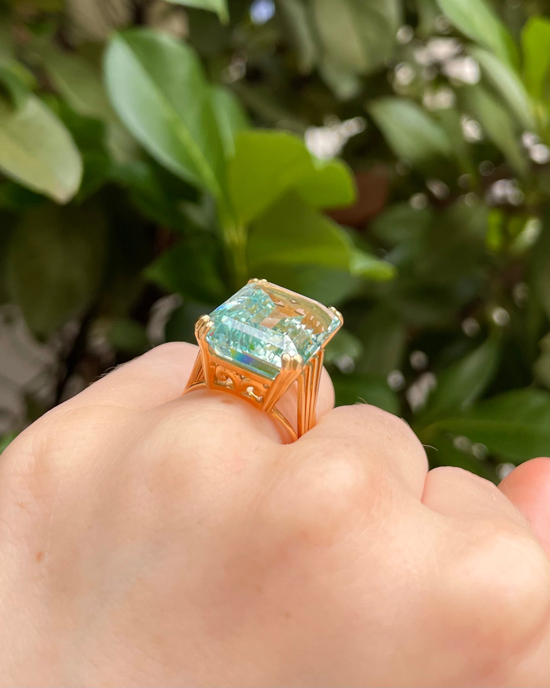 Cocktail Aigue-Marine 22.20 Carats "Luna"