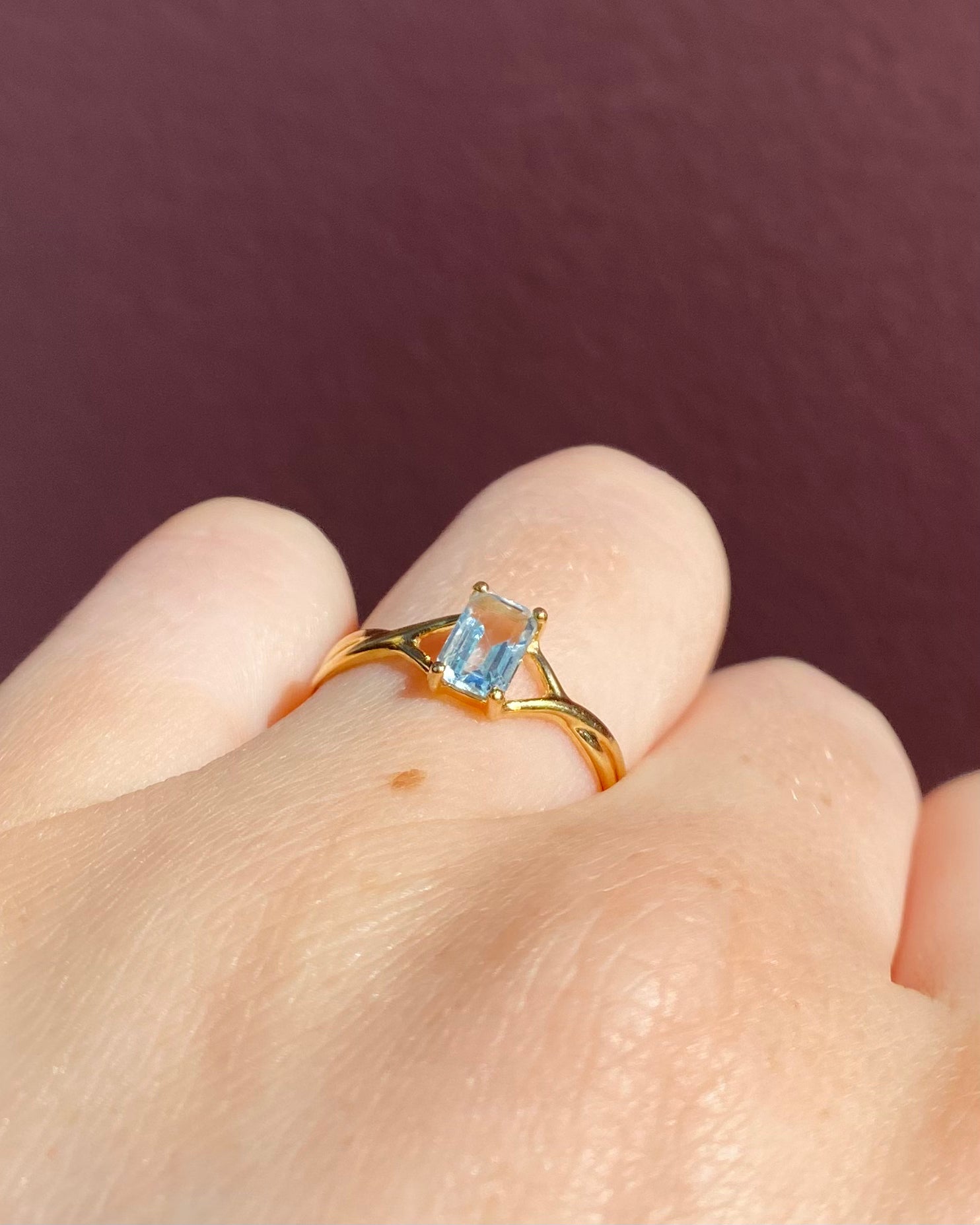 Bague solitaire Topaze 0.77 carat "Mironelle"