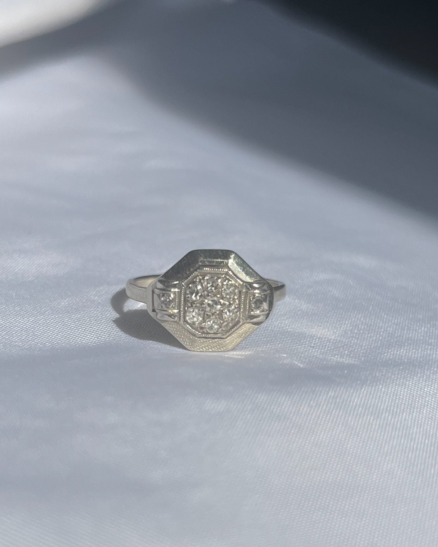 Bague Art-déco diamants &quot;Muriel&quot;