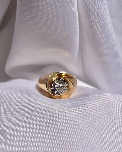 Anillo de tanque con espiral de diamantes &quot;Gracia&quot;