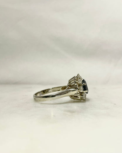 Bague Marguerite Saphir 1.32 carat &amp; Diamants &quot;Reyah&quot;