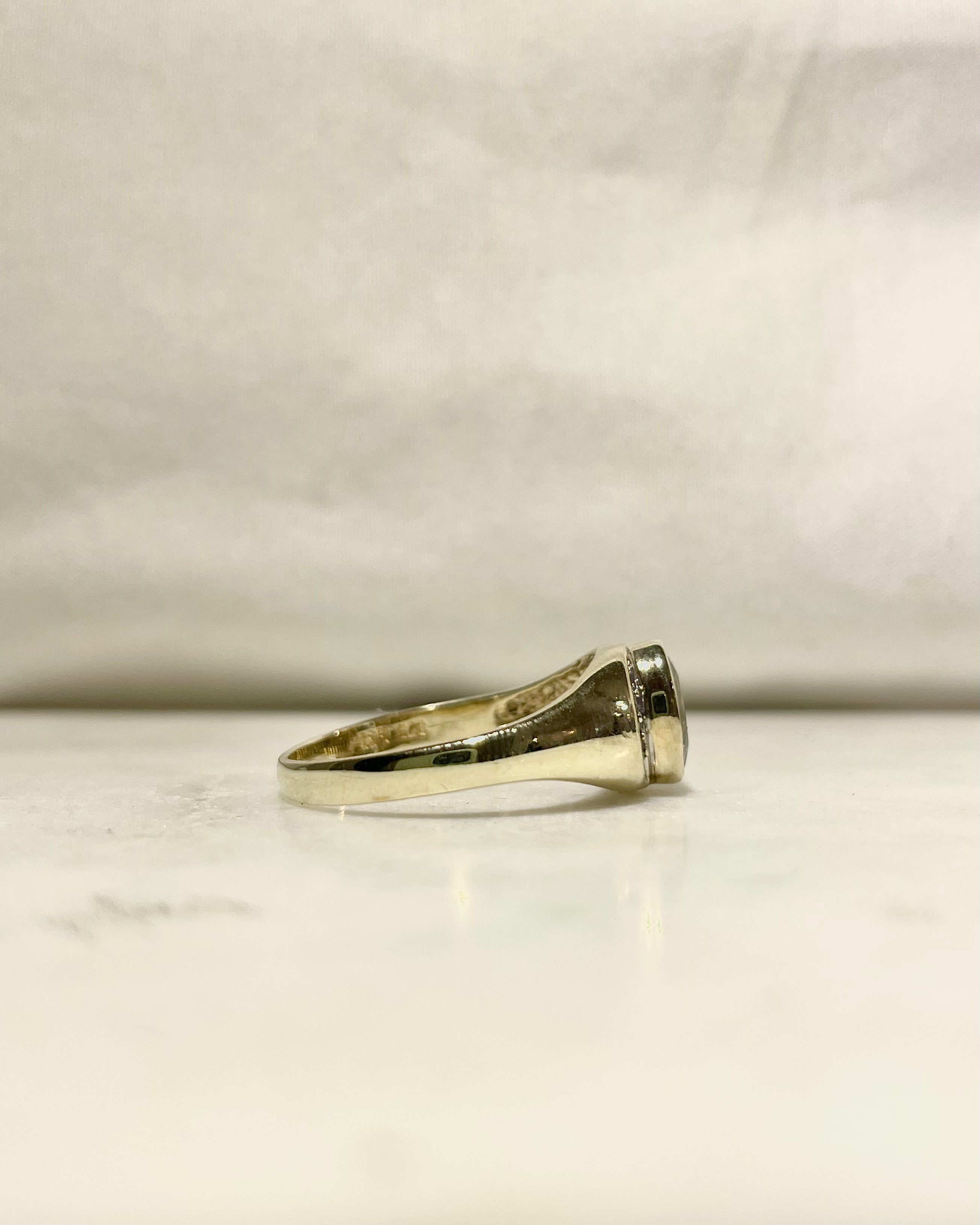 Anillo Banda Aguamarina y Diamantes "Hélorya"