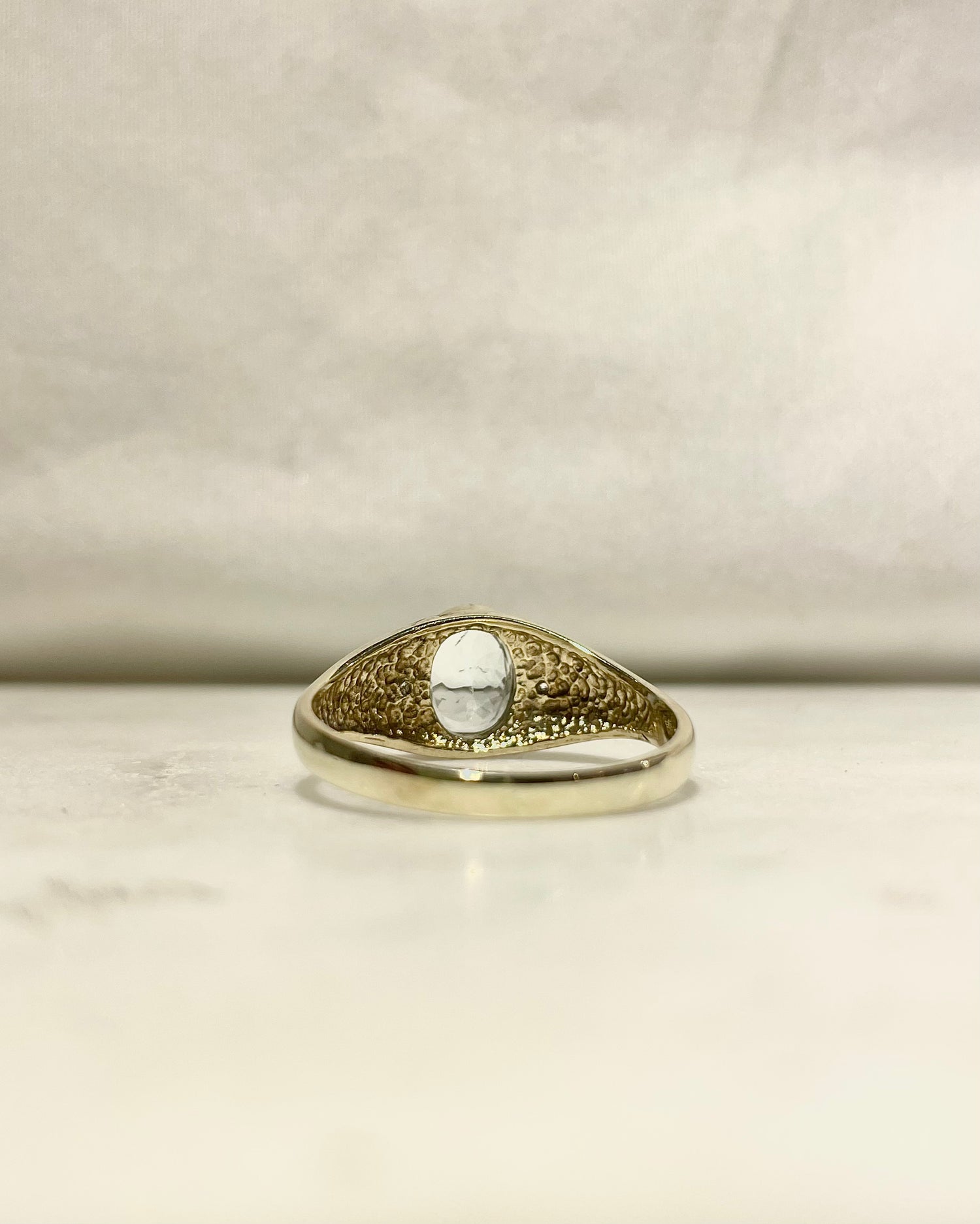 Bague Jonc Aigue-Marine &amp; Diamants &quot;Hélorya&quot;