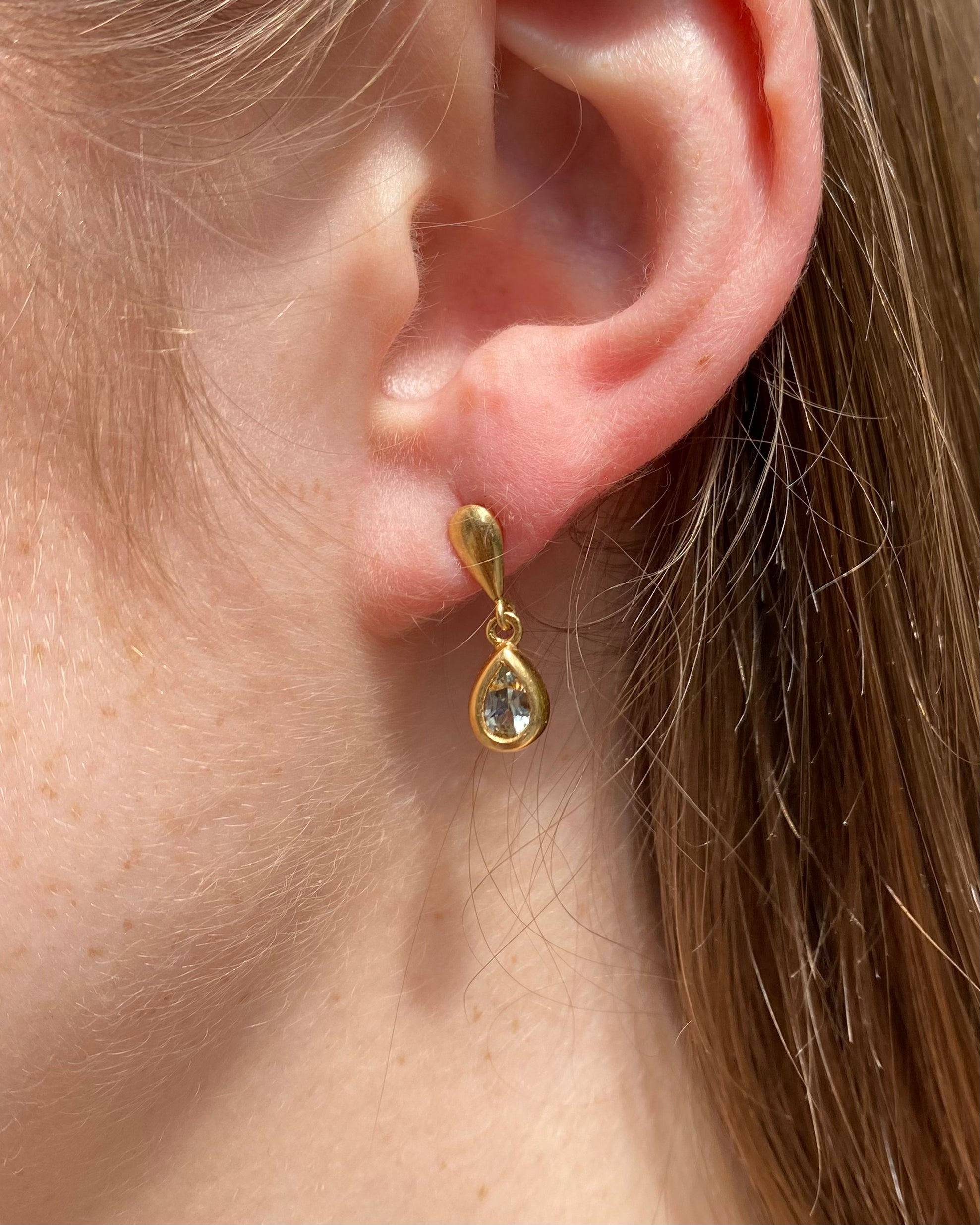 Boucles Aigue-Marines 0.60 carat &quot;Jeanne&quot;