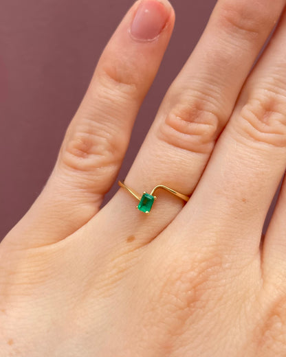 Bague Solitaire Émeraude &quot;Eliska&quot;