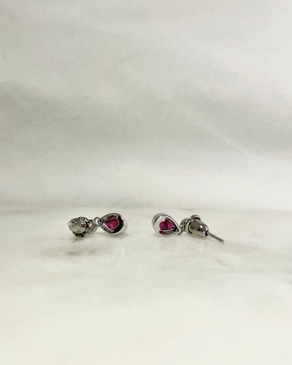 Boucles Pendantes Rubis &amp; Diamants &quot;Danaé&quot;