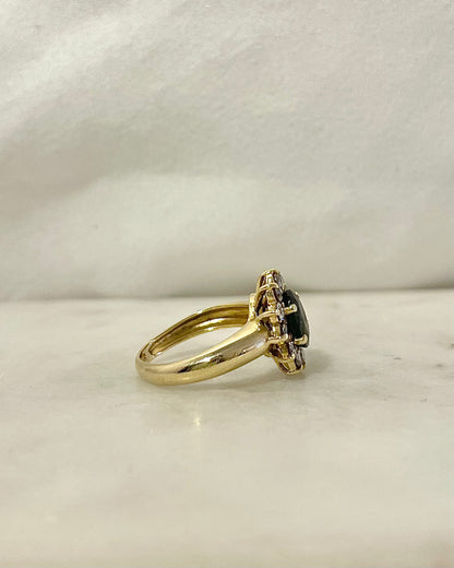 Bague Marguerite Saphir 1.65 carat &amp; Diamants &quot;Céleste&quot;