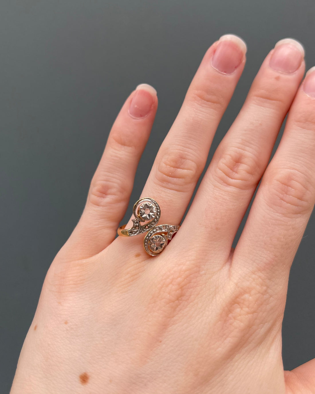Bague Art-Déco Toi & Moi Diamants "Nilo"
