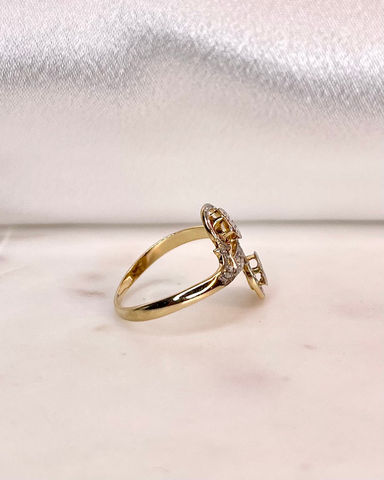 Bague Art-Déco Toi &amp; Moi Diamants &quot;Nilo&quot;