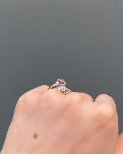 Bague Art-Déco Toi &amp; Moi Diamants &quot;Nilo&quot;