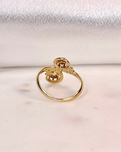 Bague Art-Déco Toi &amp; Moi Diamants &quot;Nilo&quot;