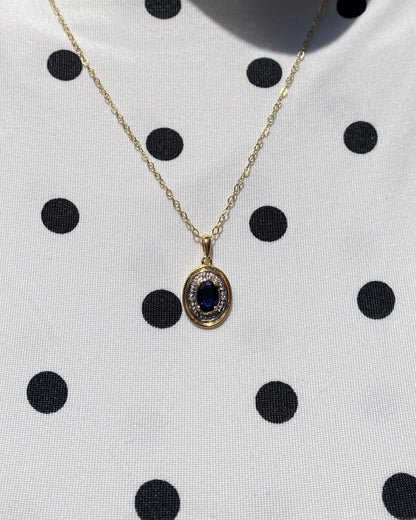 Pendentif Saphir 0.80 carat &amp; Diamants &quot;Azure&quot;