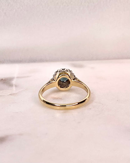 Bague Marguerite Saphir 0.35 carat &amp; Diamants &quot;Adélie&quot;