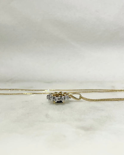Collier Marguerite Saphir &amp; Diamants &quot;Avenia&quot;