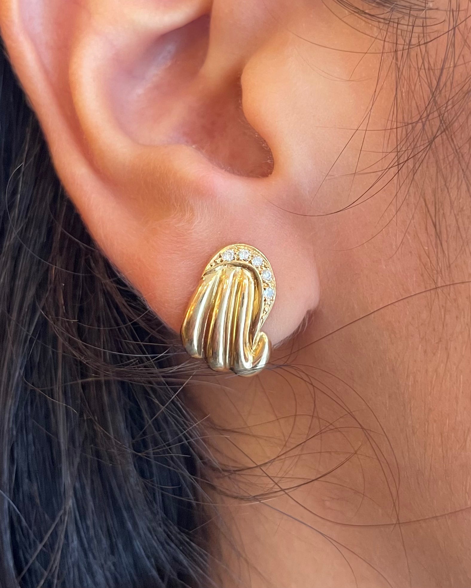 Pendientes vintage de diamantes "Cynthia"