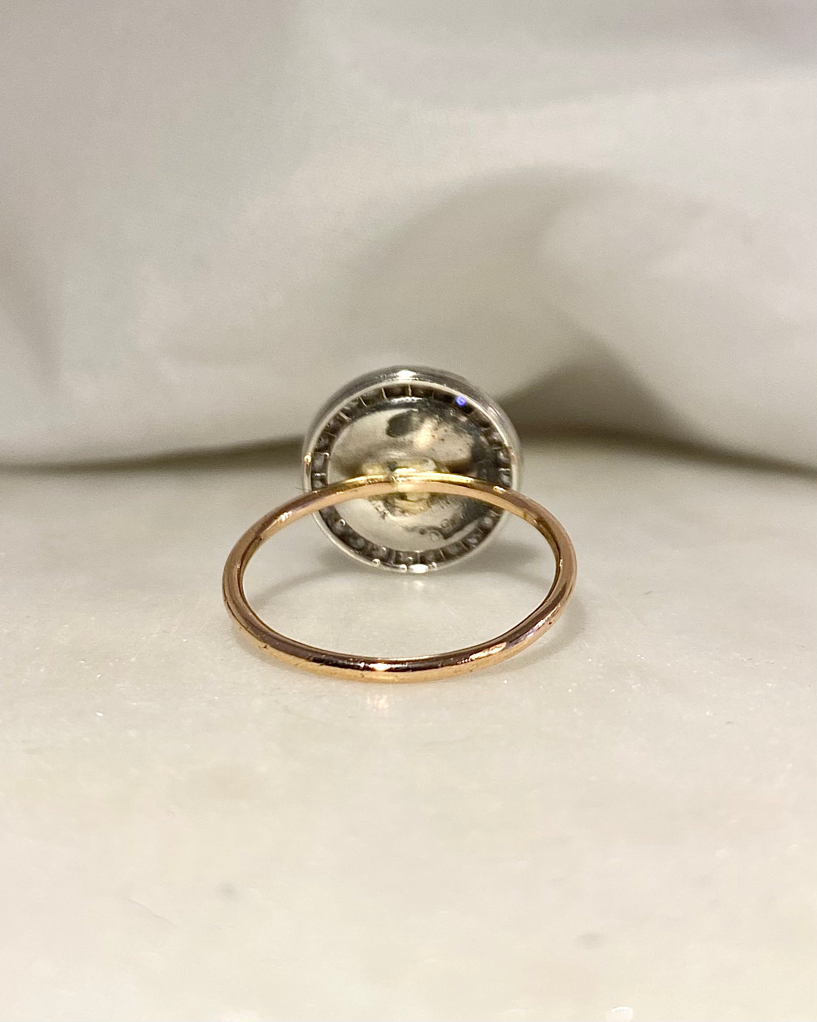 Bague Vintage Onyx &amp; 24 Diamants "Eleana"