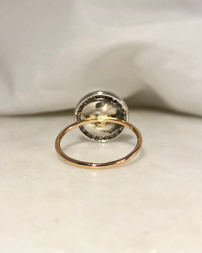 Bague Vintage Onyx &amp; 24 Diamants &quot;Eleana&quot;