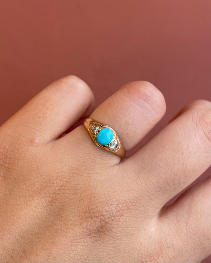 Bague Trilogie Turquoise &amp; Diamants &quot;Edena&quot;