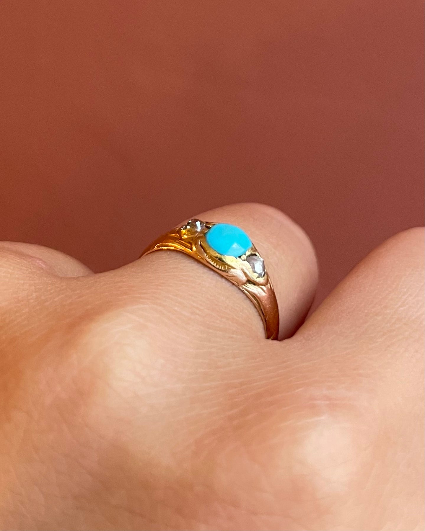 Bague Trilogie Turquoise &amp; Diamants "Edena"