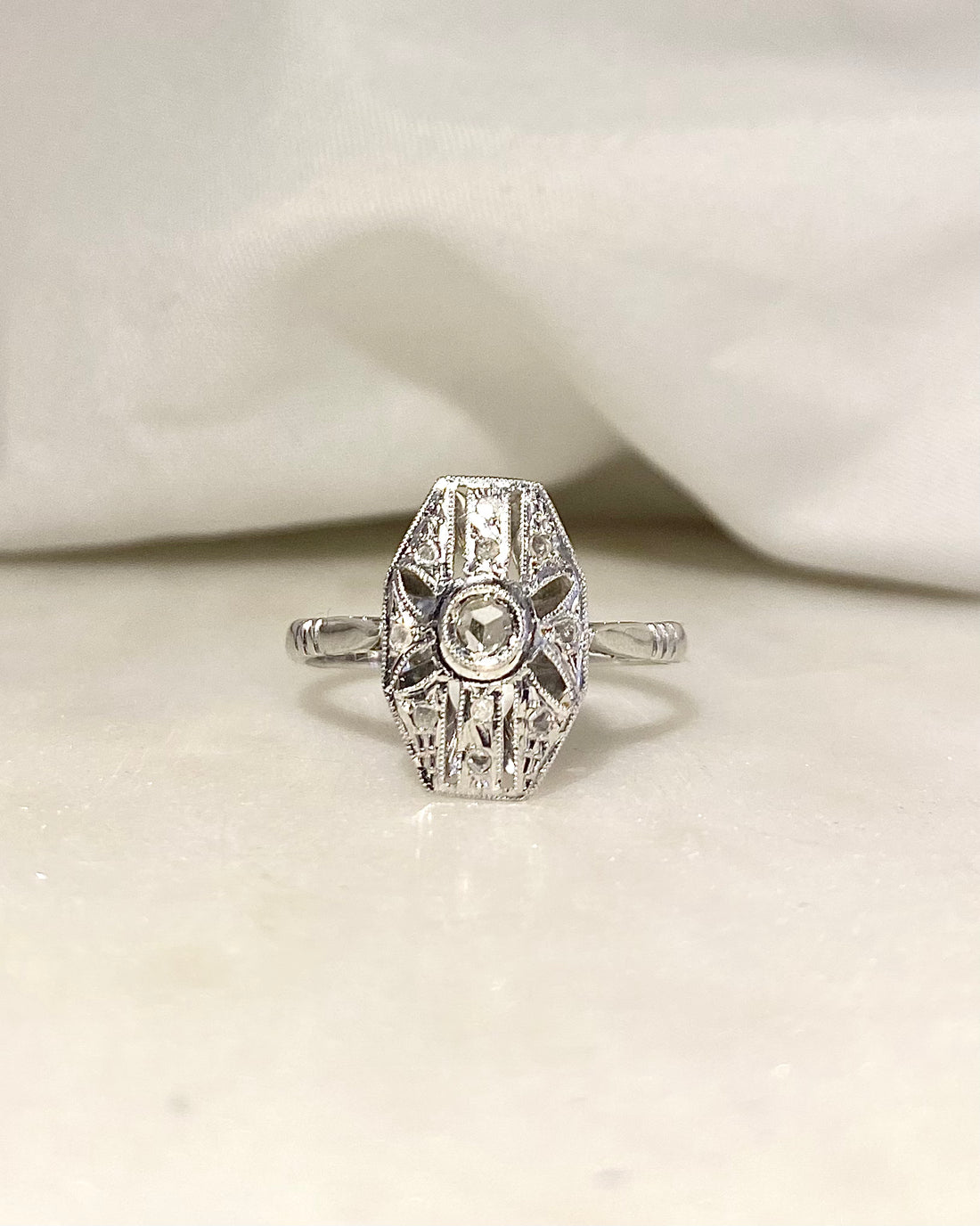 Bague Vintage Art-Déco Diamants &quot;Paola&quot;