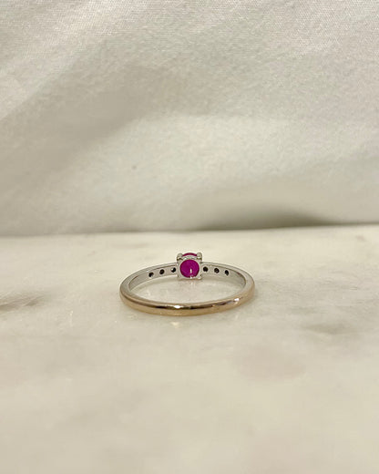 Bague Solitaire Rubis 0.25 carat &amp; Diamants Mauboussin