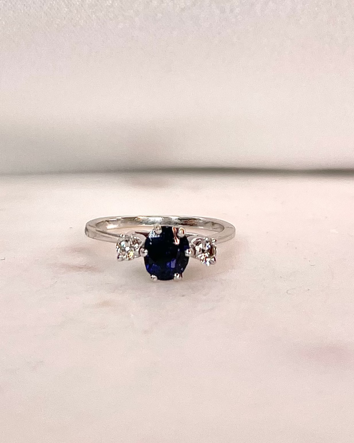 Bague Trilogie Saphir &amp; Diamants "Lyna"