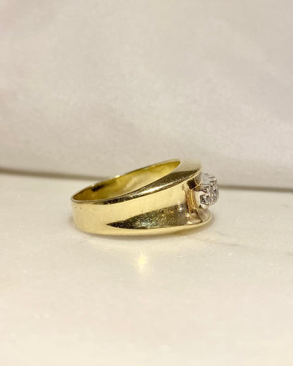&quot;Mandy&quot; Gold &amp;amp; Diamond Bangle Ring