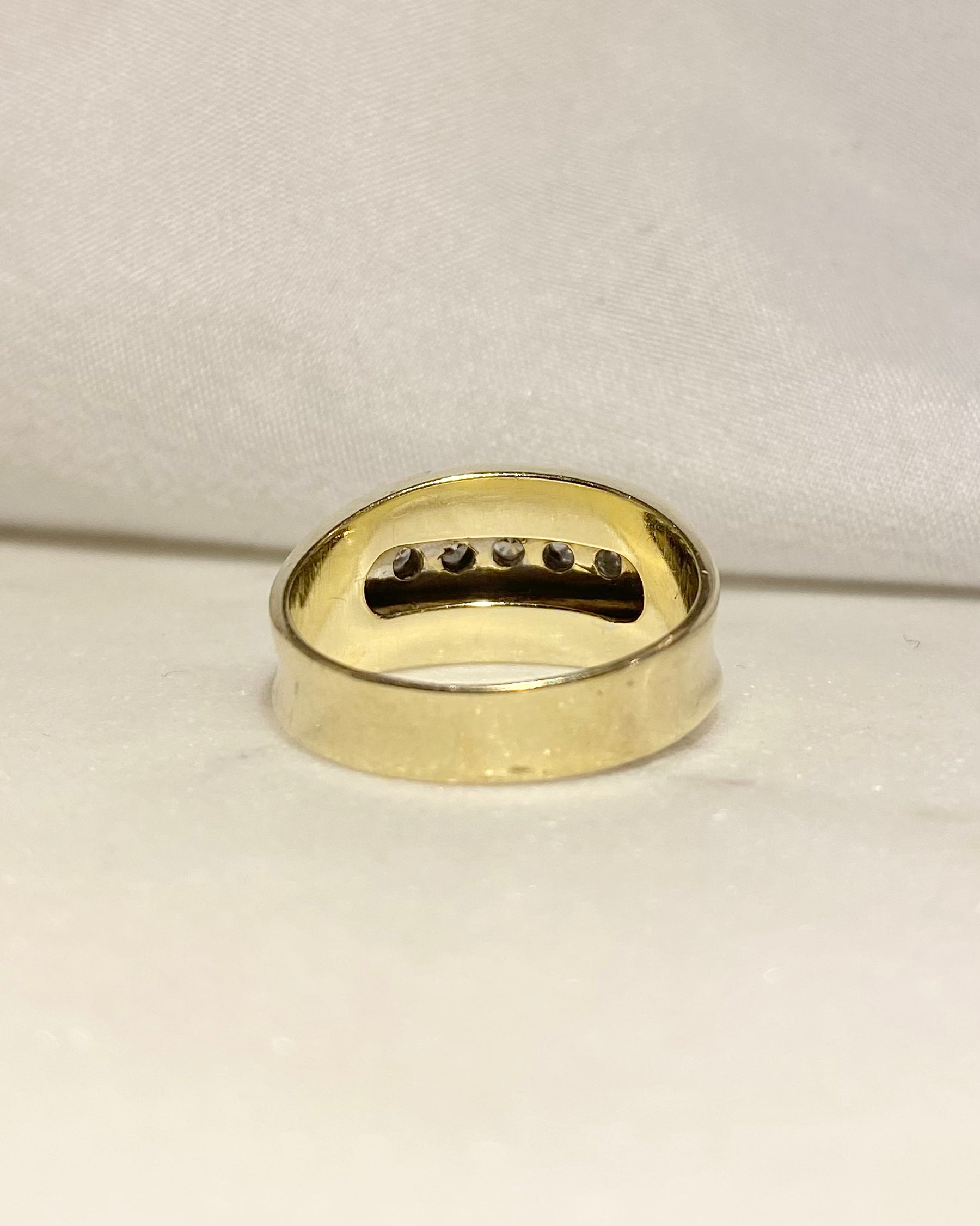 &quot;Mandy&quot; Gold &amp;amp; Diamond Bangle Ring
