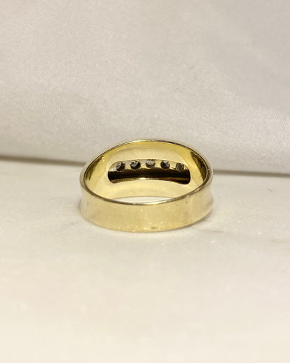 &quot;Mandy&quot; Gold &amp;amp; Diamond Bangle Ring