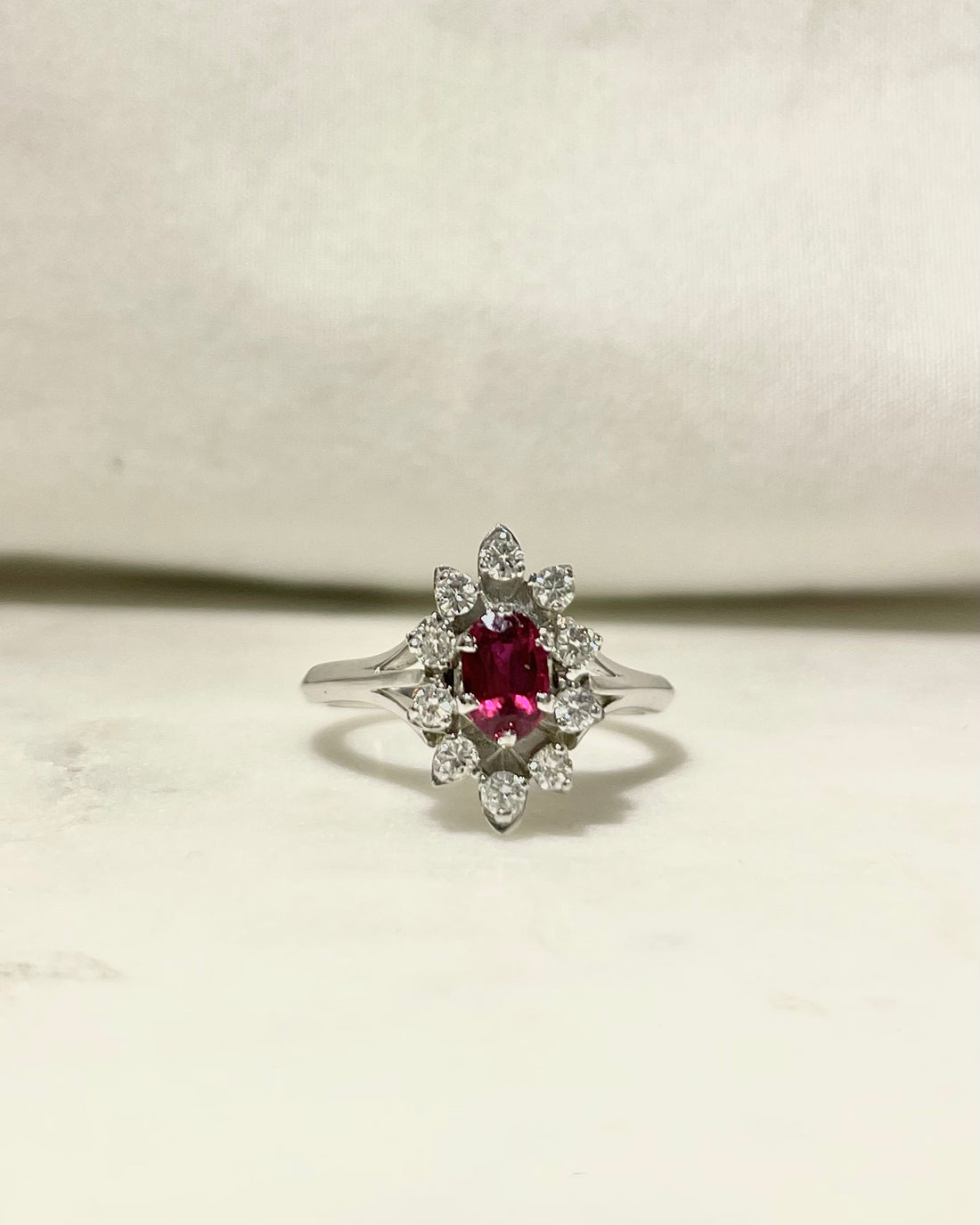 Bague Marguerite Rubis 0.70 carat & Diamants "Yelma"