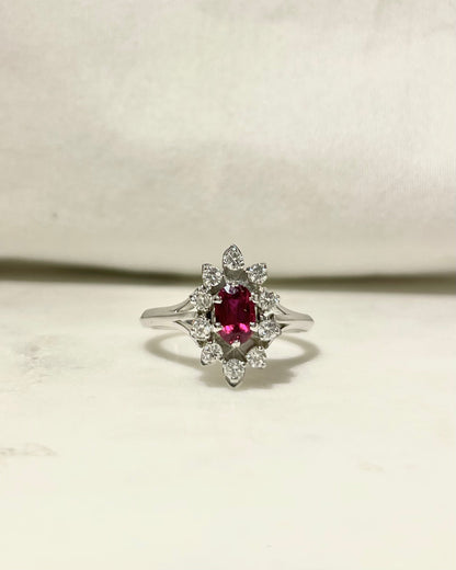 Bague Marguerite Rubis 0.70 carat &amp; Diamants &quot;Yelma&quot;