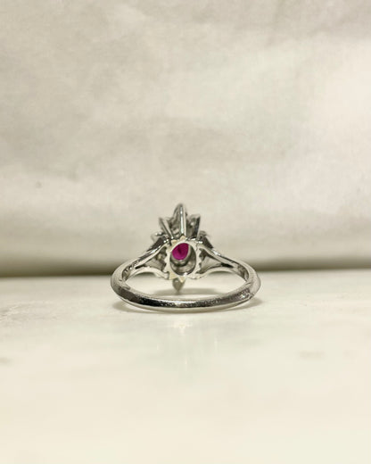 Bague Marguerite Rubis 0.70 carat &amp; Diamants &quot;Yelma&quot;