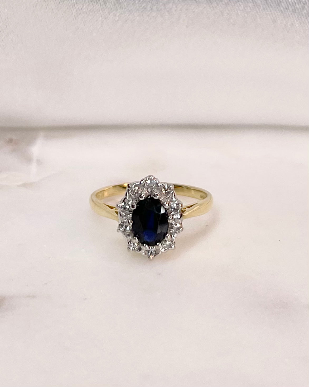 Bague Marguerite Saphir et Diamants “Yunaé”