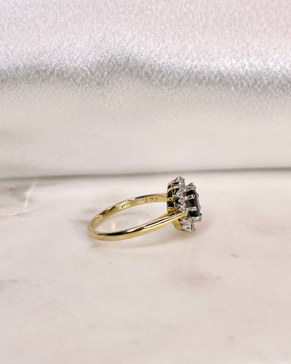 Bague Marguerite Saphir et Diamants “Yunaé”