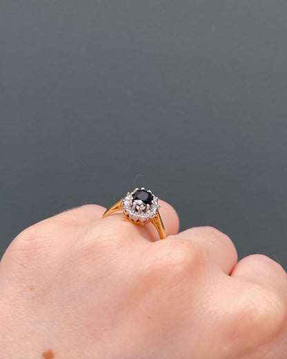 Bague Marguerite Saphir et Diamants “Yunaé”