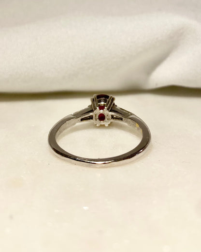 Bague Solitaire Rubis 1.25 carat &amp; Diamants &quot;Soline&quot;