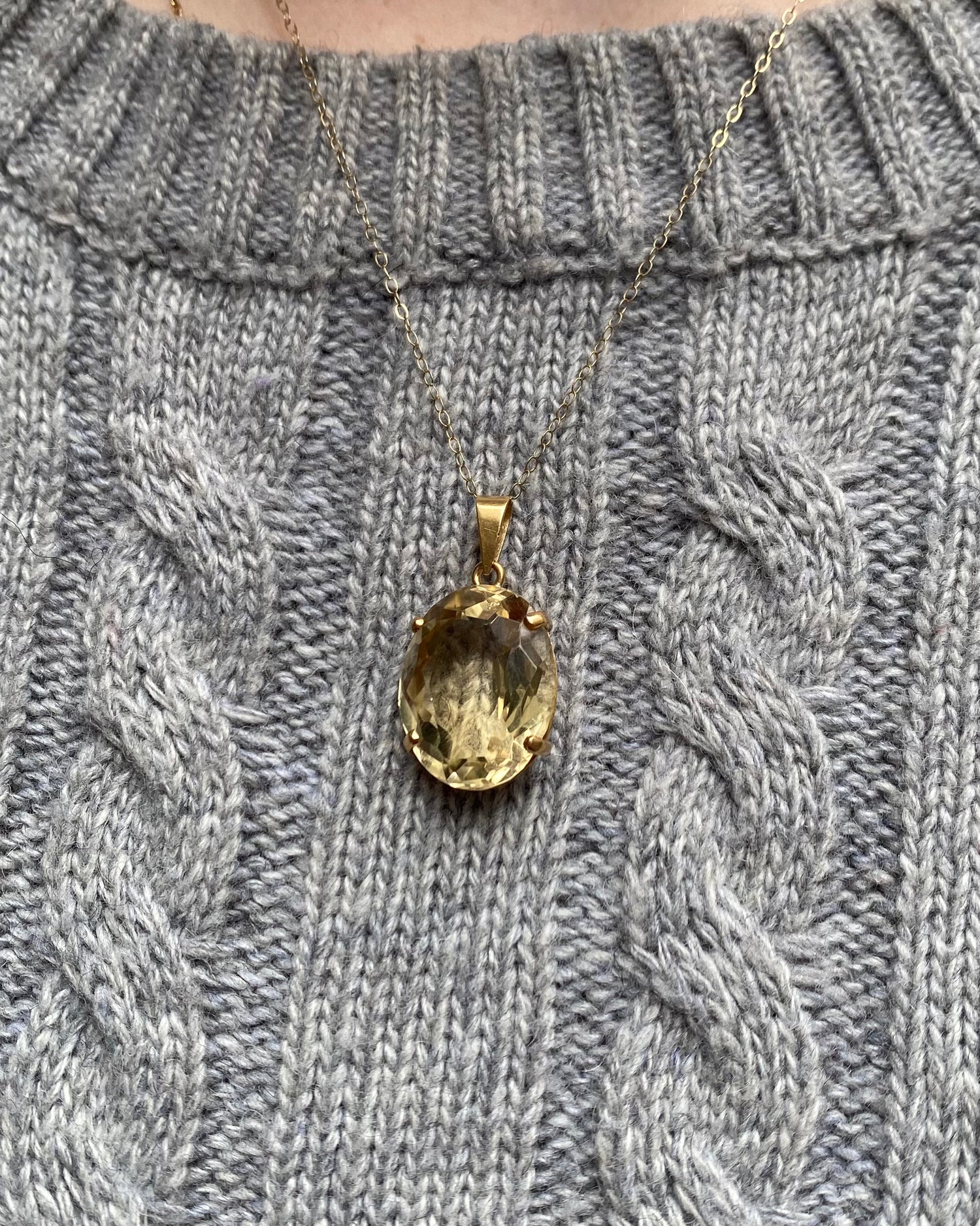 Pendentif Citrine 20 carats &quot;Victorine&quot;
