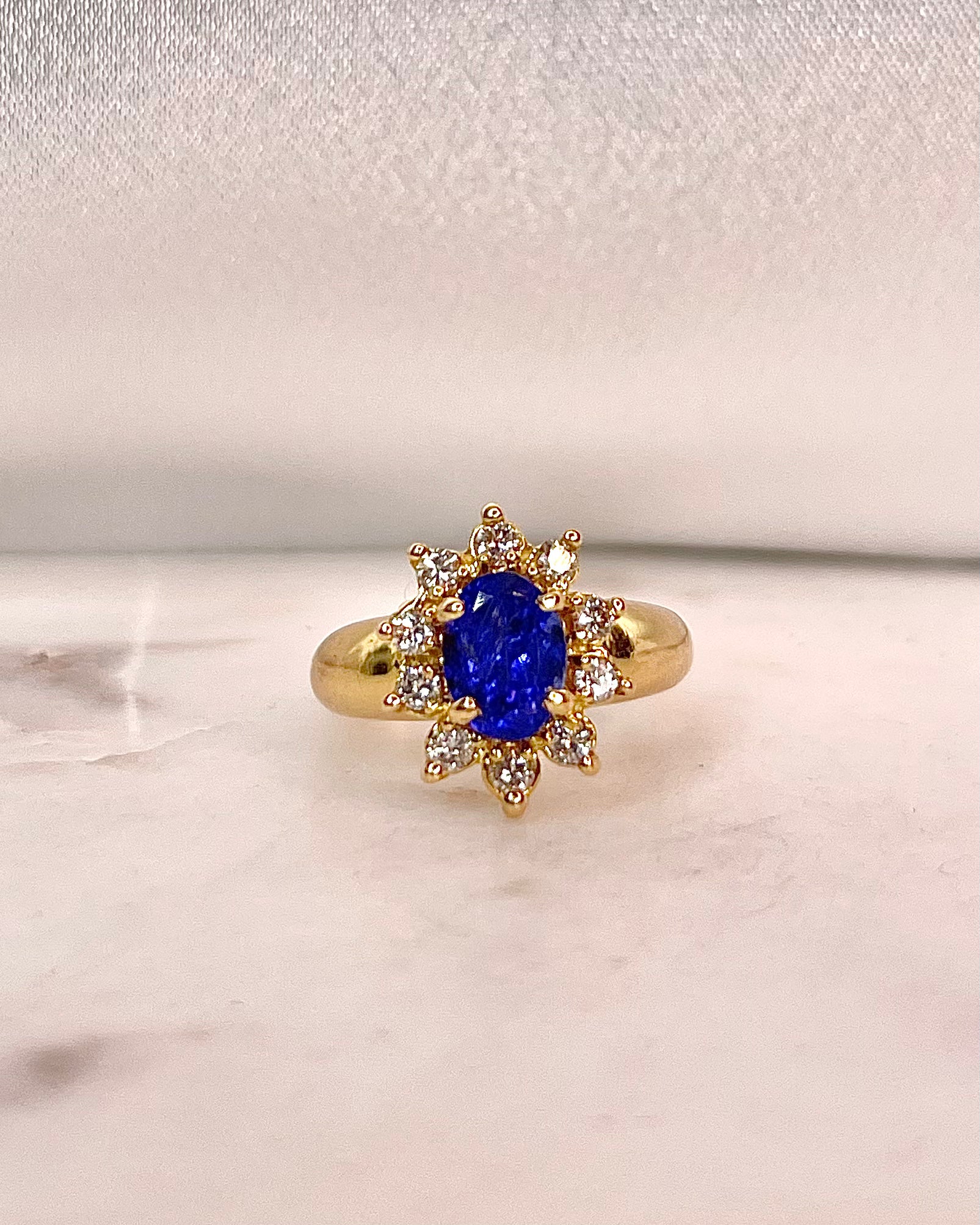 Bague Marguerite Jonc Tanzanite 1.55 carats &amp; Diamants “Garance”