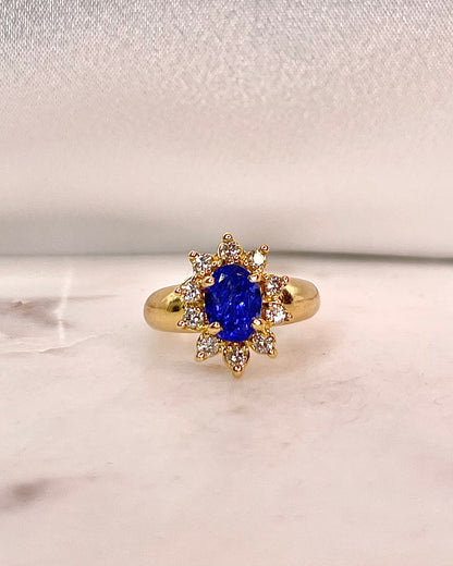 Bague Marguerite Jonc Tanzanite 1.55 carats &amp; Diamants “Garance”