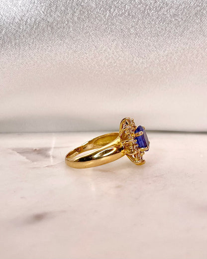 Bague Marguerite Jonc Tanzanite 1.55 carats &amp; Diamants “Garance”