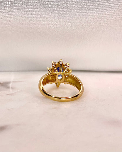 Bague Marguerite Jonc Tanzanite 1.55 carats &amp; Diamants “Garance”