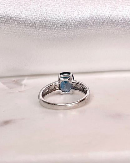 Bague Solitaire Topaze 2.90 carats &amp; Diamants &quot;Apollon&quot;
