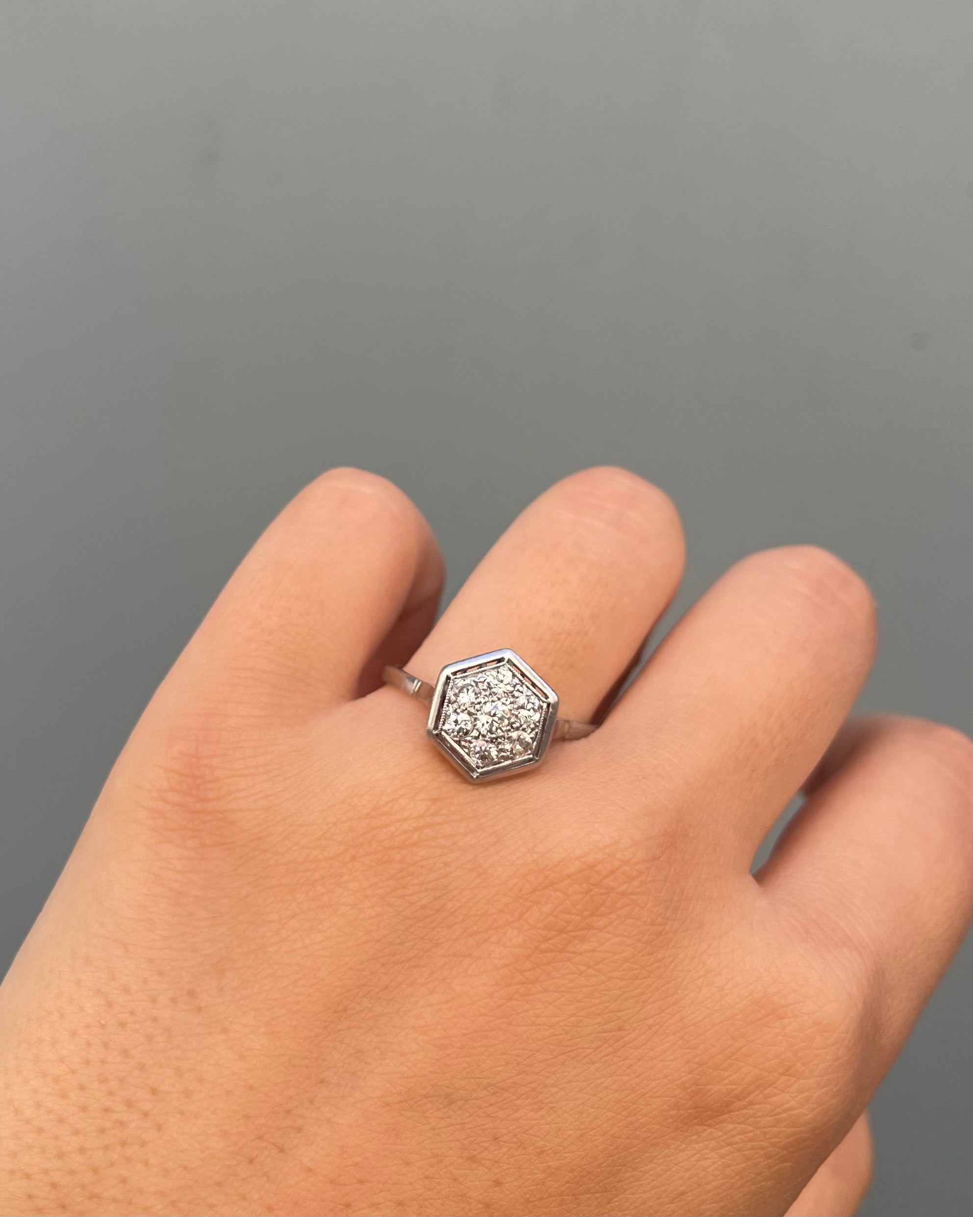 Bague Art-Déco Diamants 0.54 carat &quot;Ida&quot;