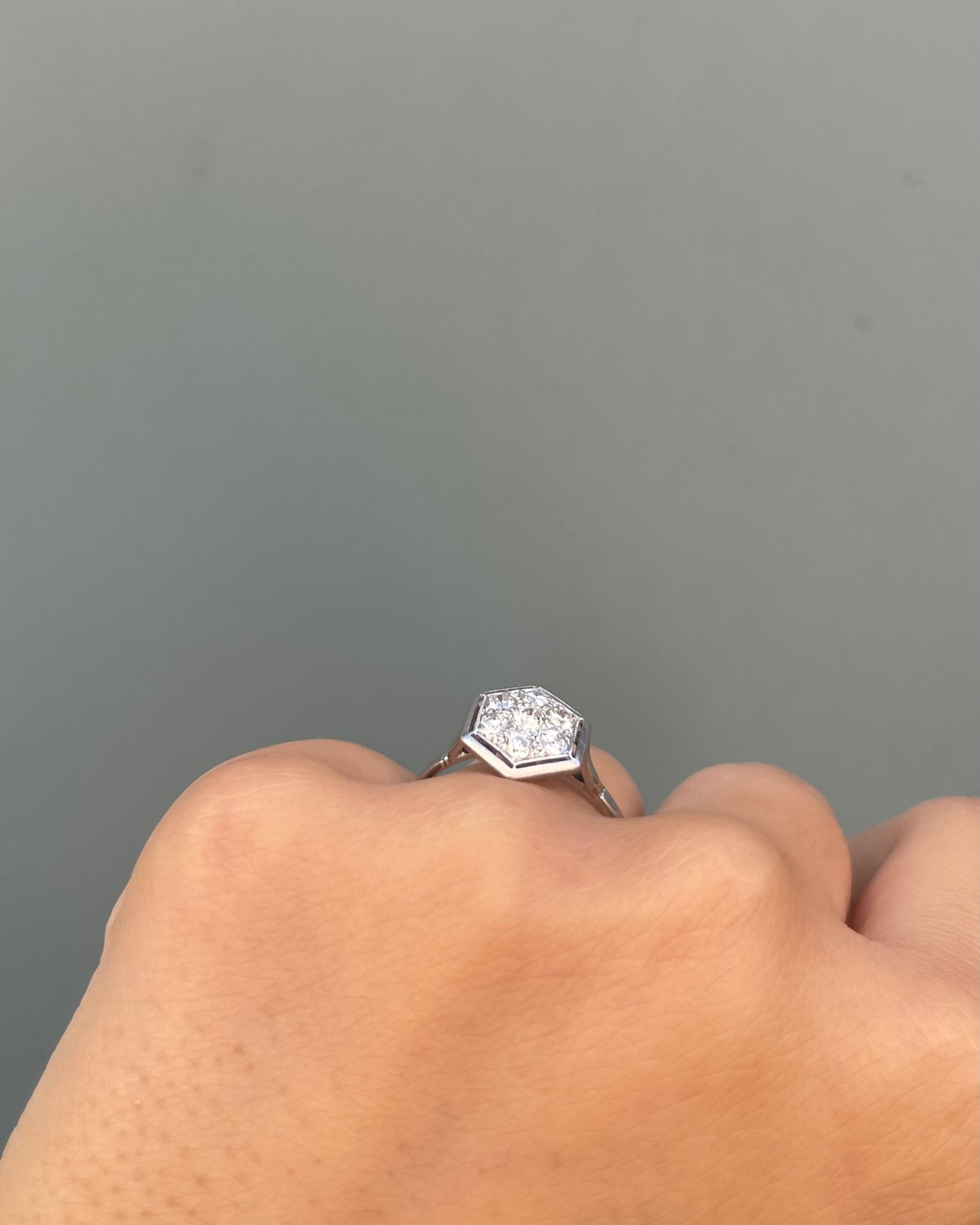 Bague Art-Déco Diamants 0.54 carat &quot;Ida&quot;