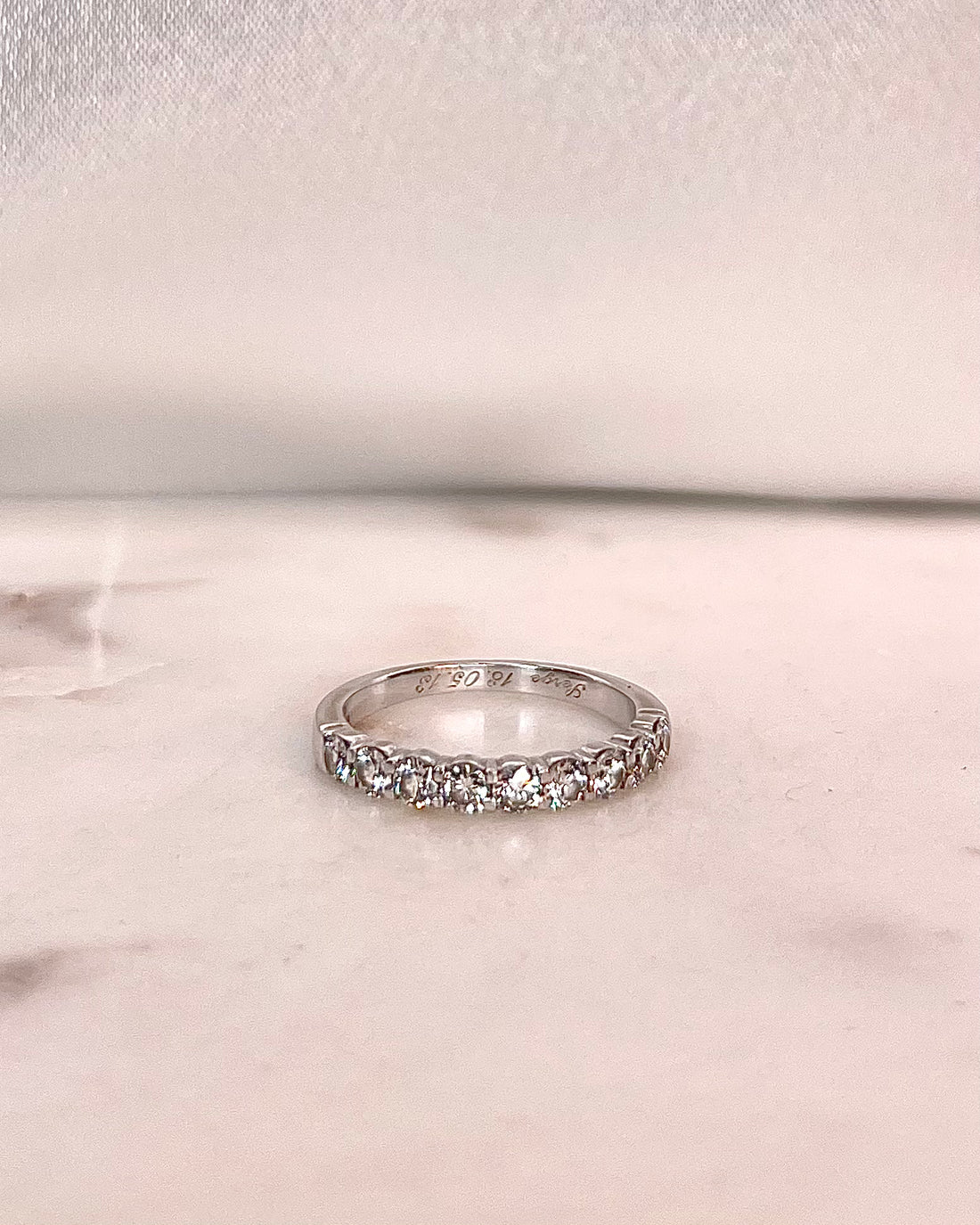 Bague Demi-alliance Diamants &quot;Constance&quot;