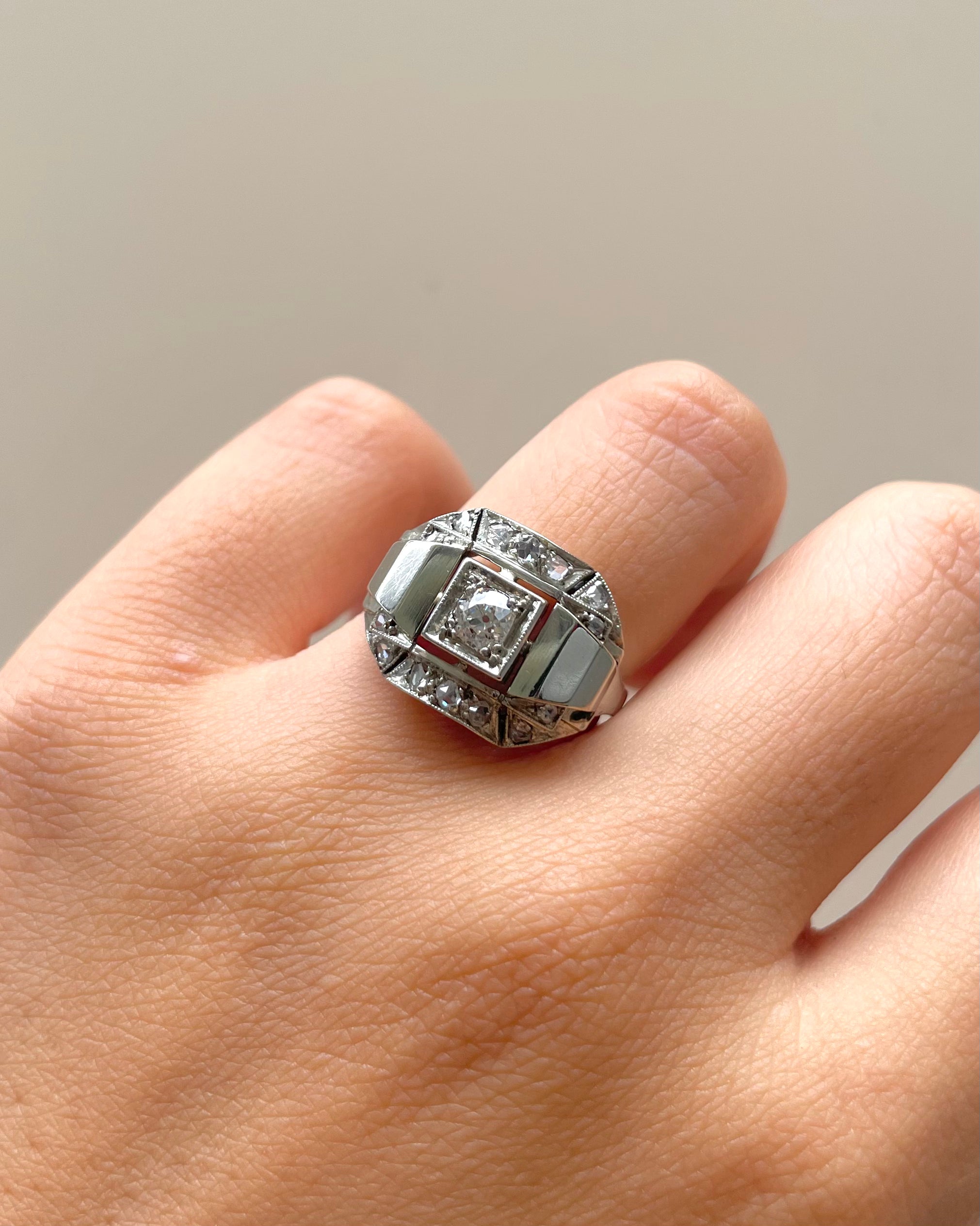 Bague Art-déco Diamants "Adelita"