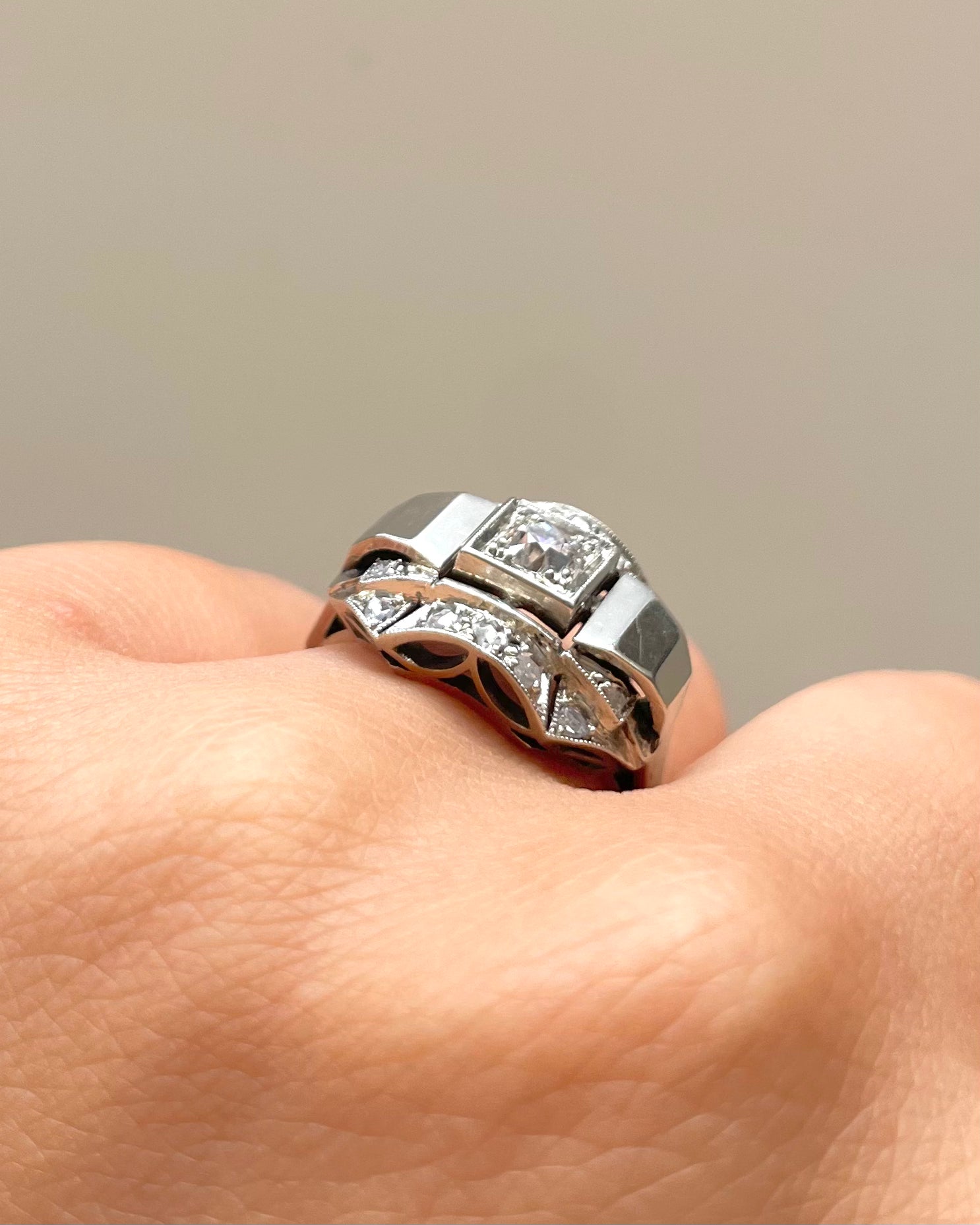 Bague Art-déco Diamants &quot;Adelita&quot;