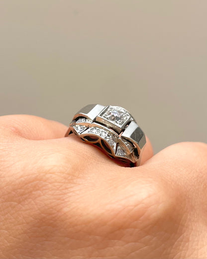 Bague Art-déco Diamants &quot;Adelita&quot;