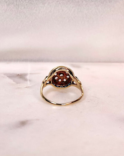 Bague Art-Déco Saphirs 0.75 carat &amp; Diamants &quot;Flavie&quot;